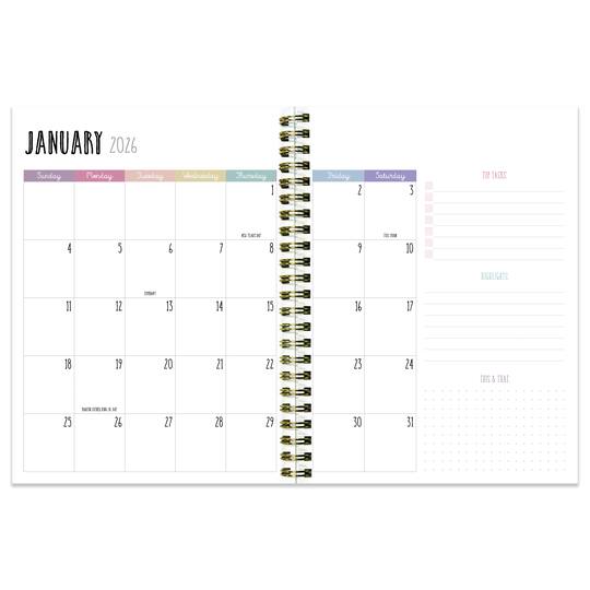 TF Publishing 2025-2026 Purple Polka Medium Weekly/Monthly Planner